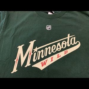 Reebok Minnesota Wild NHL Green T Shirt Size Small